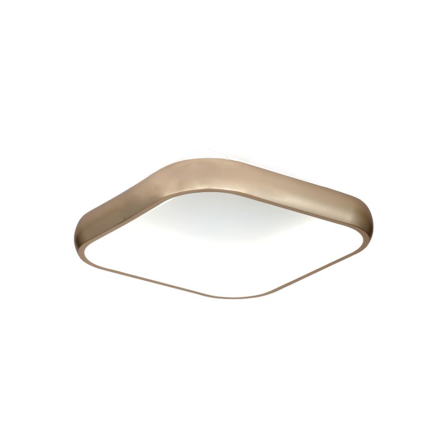 InLight Πλαφονιέρα οροφής LED 40W 3CCT από χρυσαφί μέταλλο και λευκό ακρυλικό D:45cm 42031-Golden